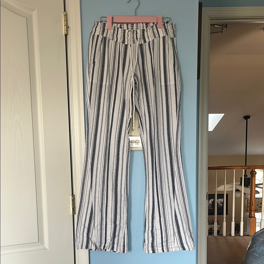 Striped Wide-Leg Pants